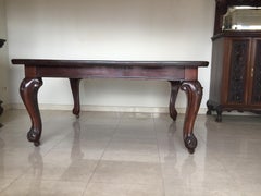 Chippendale Style Mahogany  Extensible Long Dining Central Table, 19th Century