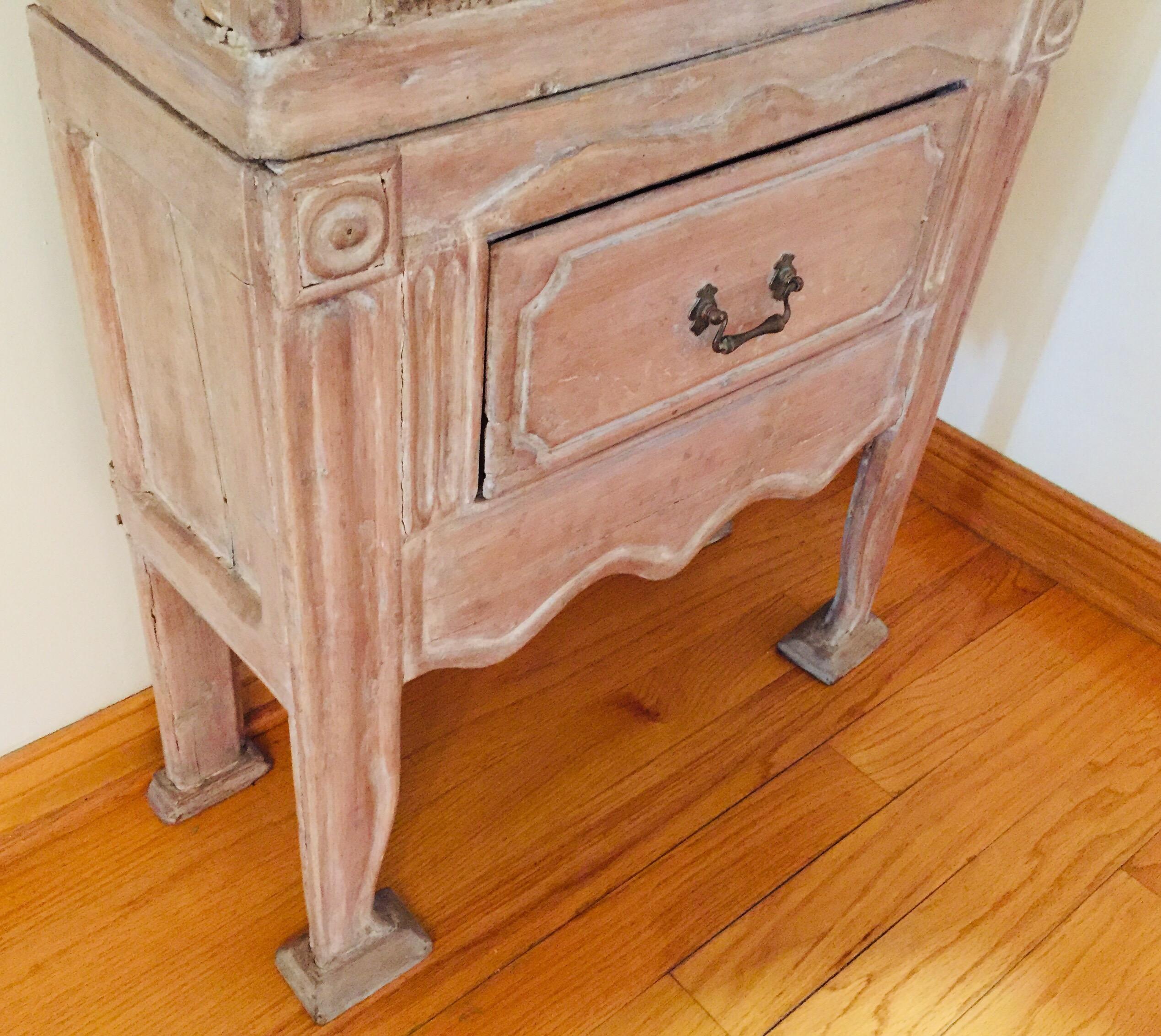 French Antique 19th Victorian Curio Cabinet Secretary Desk