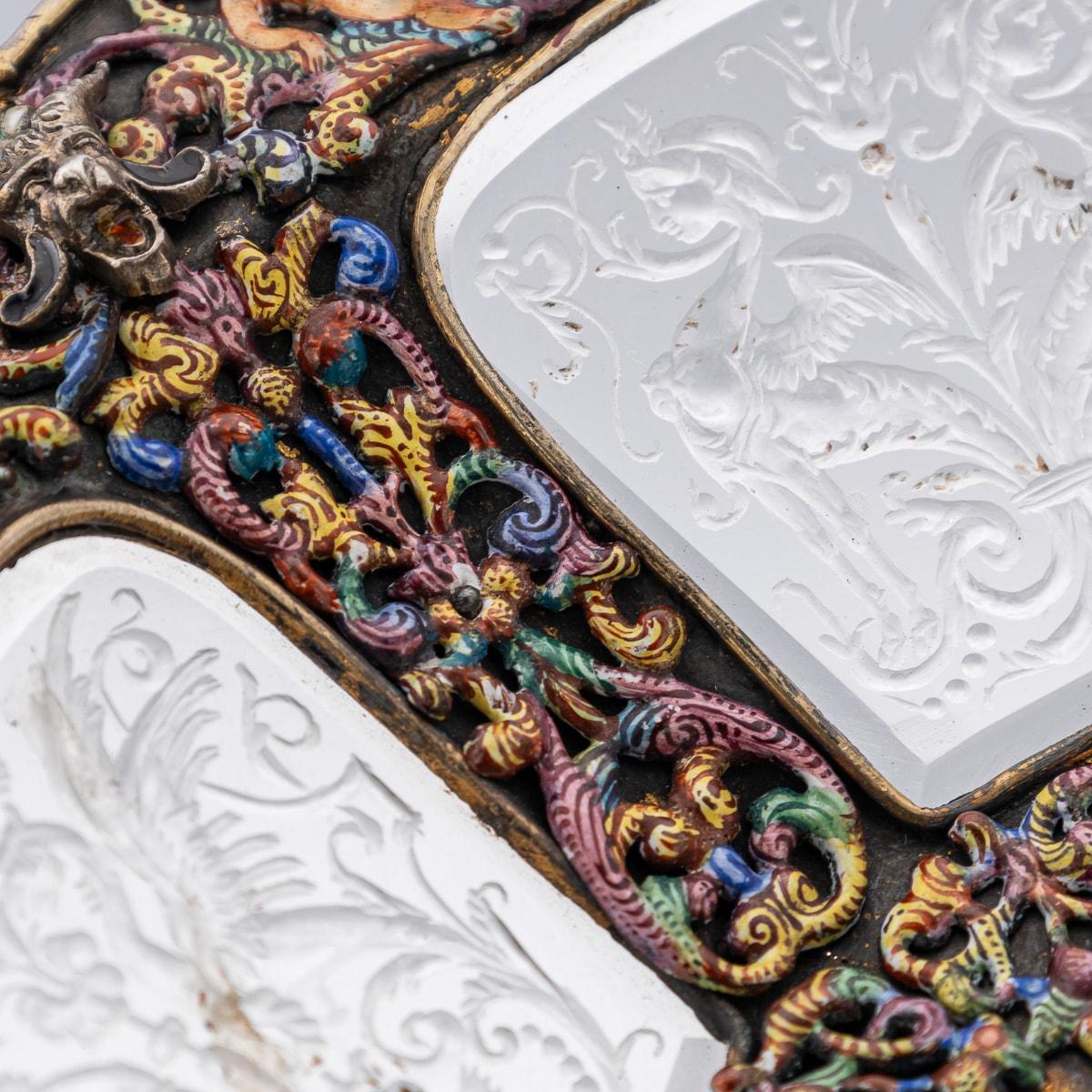 Antike österreichische Schale aus Silber, Emaille und Bergkristall aus dem 19. Jahrhundert von Rudolf Linke, um 1890 im Angebot 10