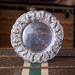 Antique 19thC Burmese Royal Solid Silver Repoussé Dish, Ava & Mandalay c.1890
