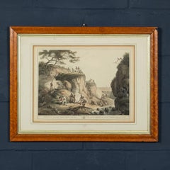 Antique 19thC "Chasse Des Loups Dans Leurs Tanières" By Edward Orme c.1806