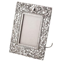 Antique 19thC Chinese Solid Silver Picture Frame, Qingxiang, Tianjin c.1875