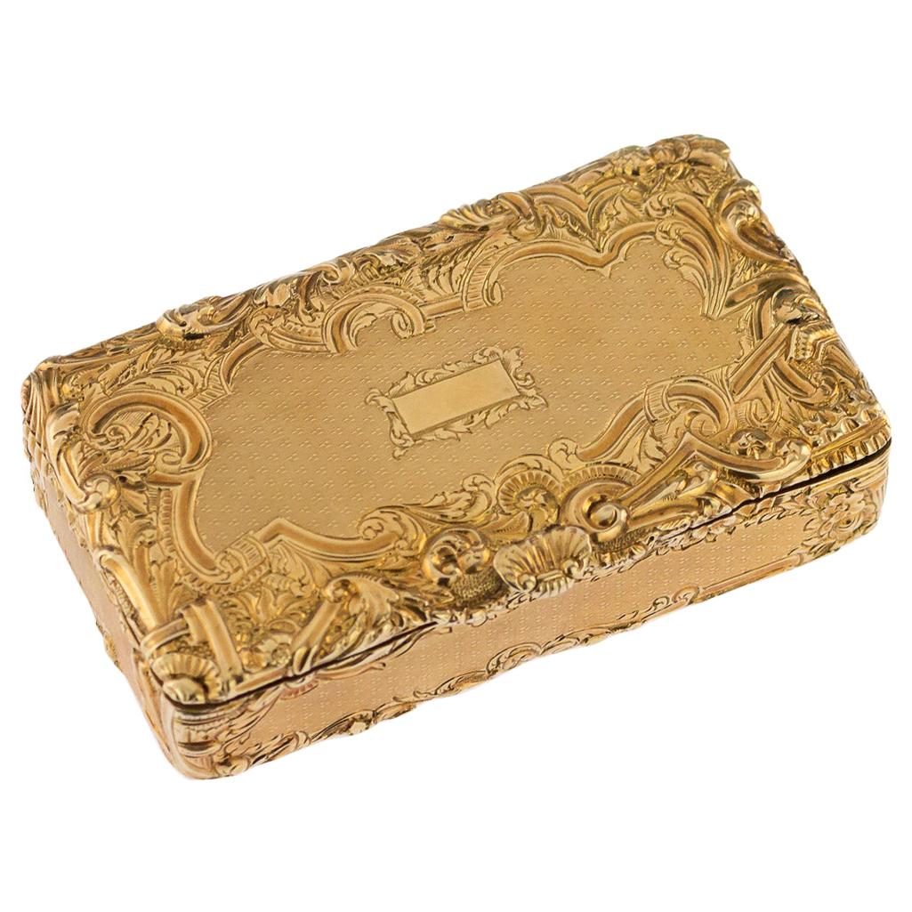 Antique 19th Century French 18-Karat Gold Snuff Box, Paris, circa 1820