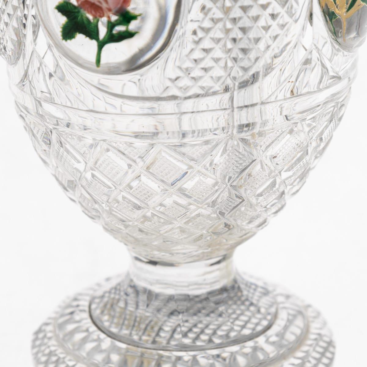 Antique French Baccarat del XIX secolo, bottiglia di profumo a quattro camere divise in smalto e ormeggio in vendita 12