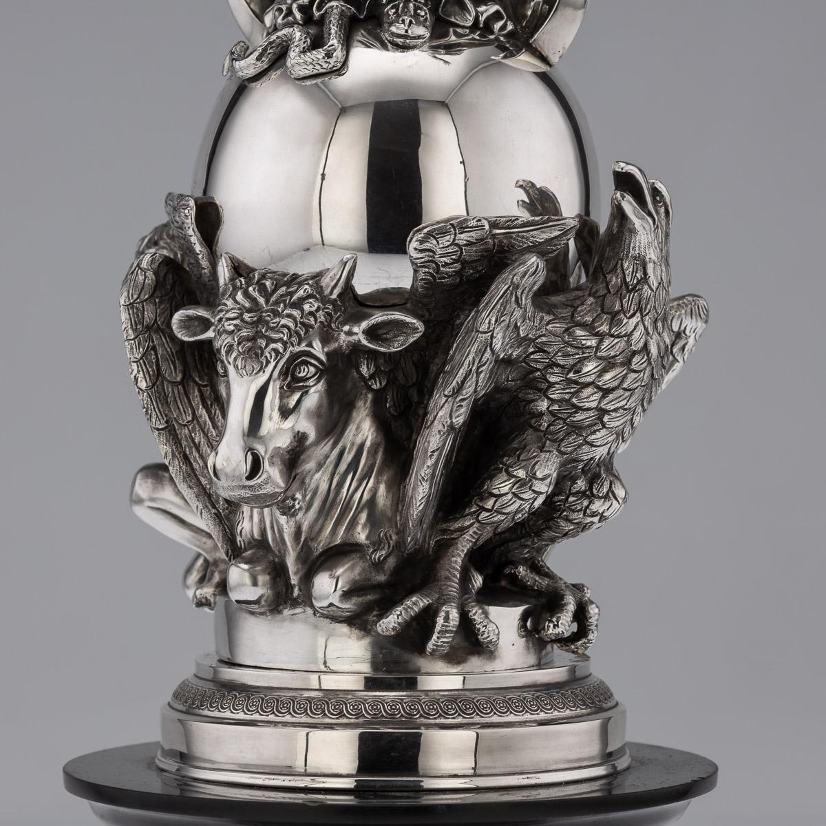 Antique 19th Century French Monumental Solid Silver Figural Centrepiece, c. 1880 For Sale 13