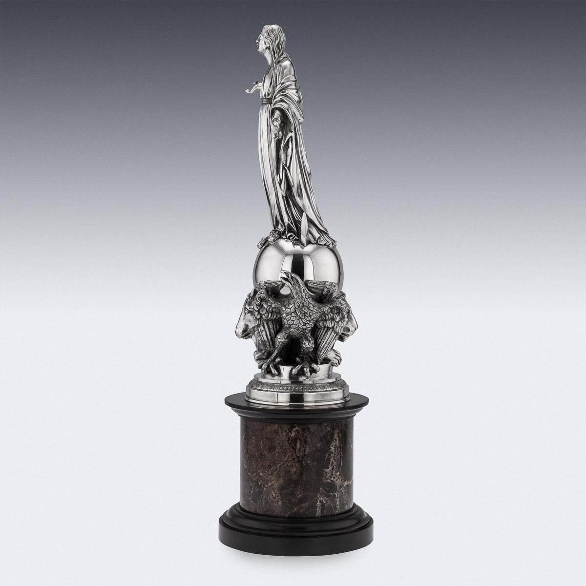 Antique 19th Century French Monumental Solid Silver Figural Centrepiece, c. 1880 In Good Condition In Royal Tunbridge Wells, Kent