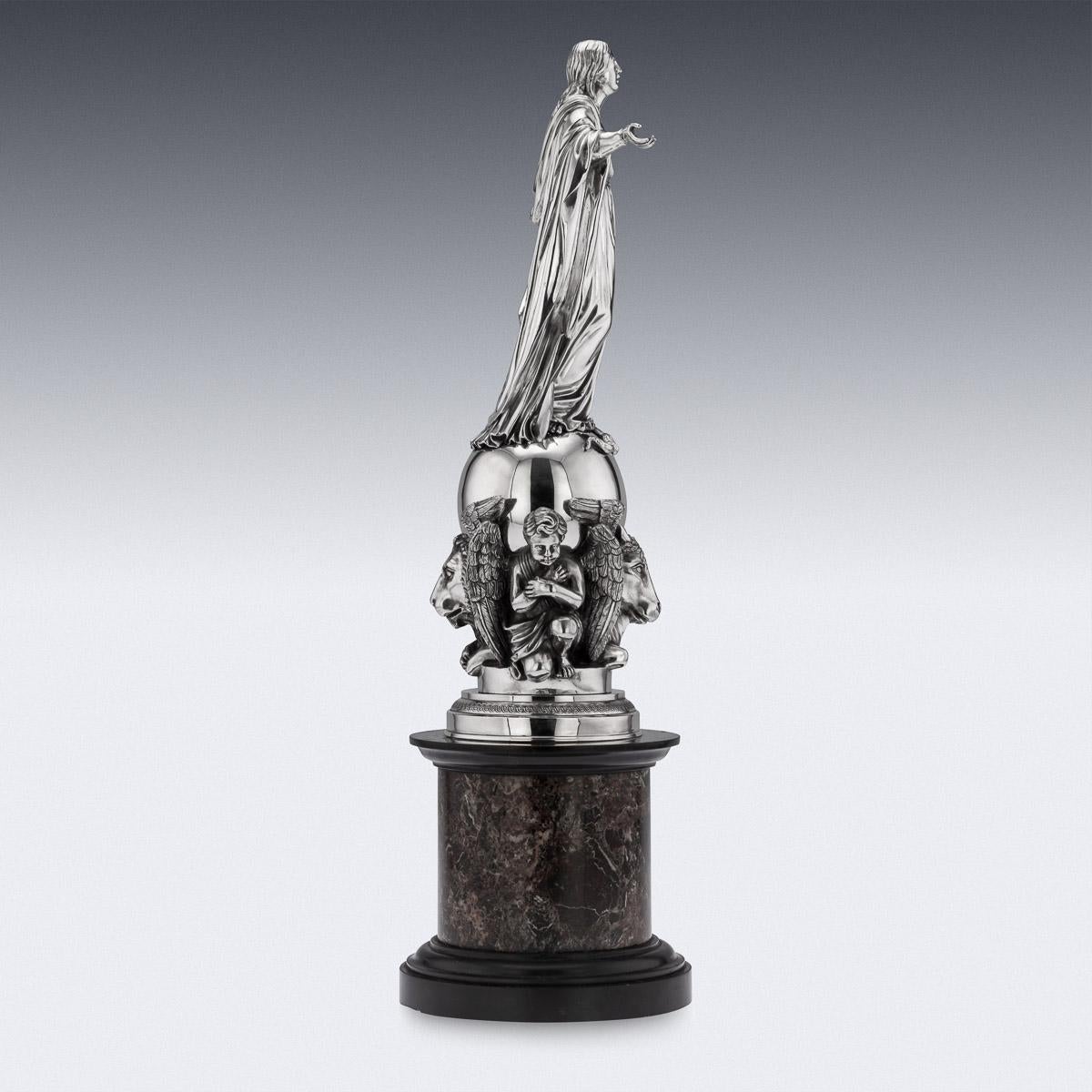 Antique 19th Century French Monumental Solid Silver Figural Centrepiece, c. 1880 For Sale 2