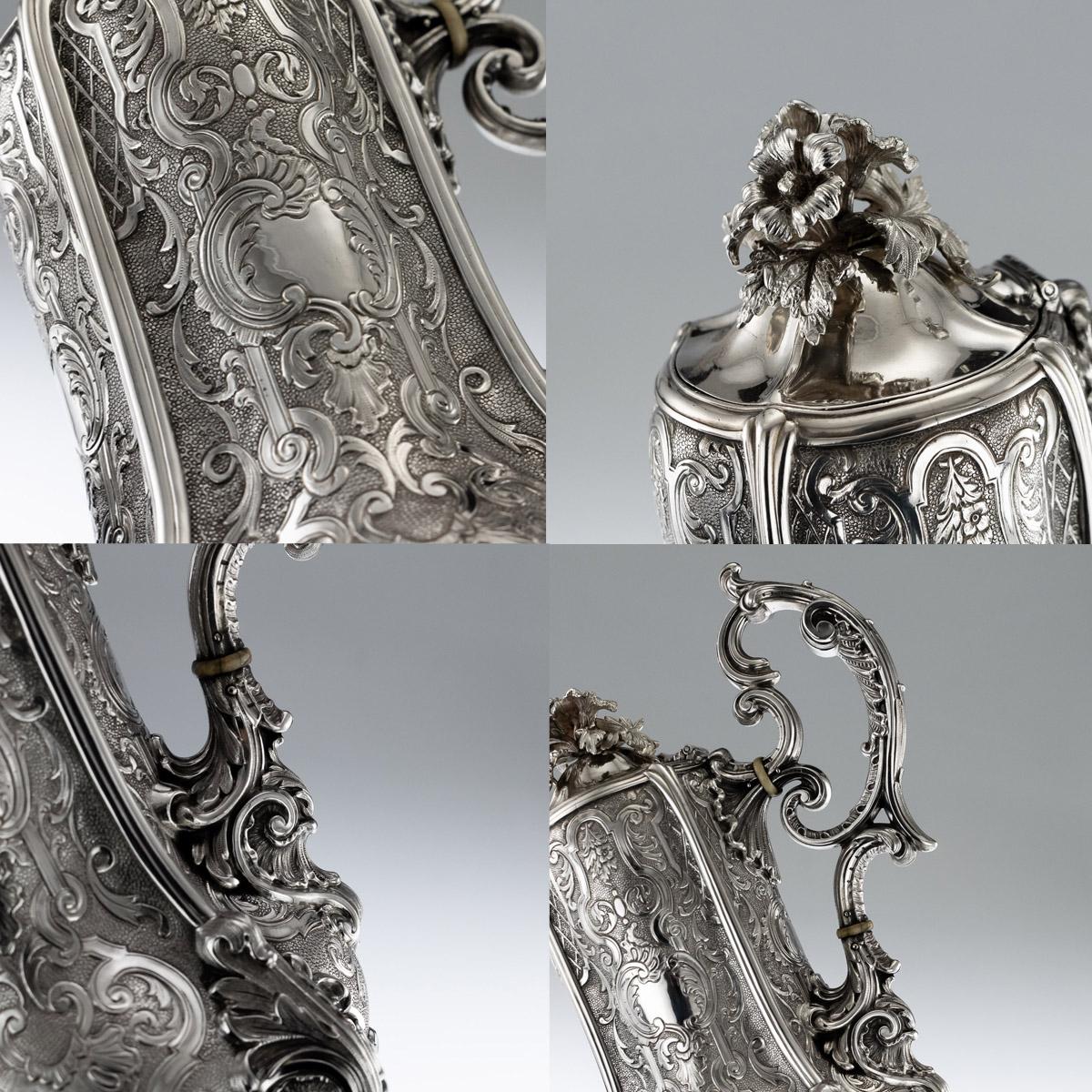 Antique French Solid Silver Four Piece Tea and Coffee Service, Odiot, circa 1870 2