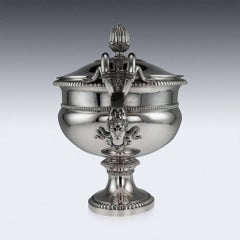 Antique French Solid Silver Soup Tureen, Jean-Charles Cahier, Paris, circa 1820