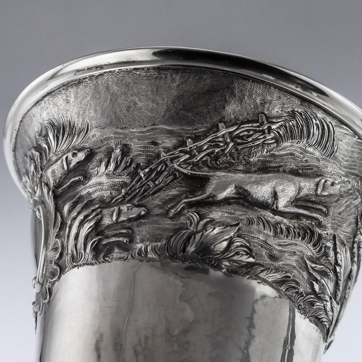 Antique Georgian Solid Silver Fox Stirrup Cup, Reily & Storer, circa 1832 3