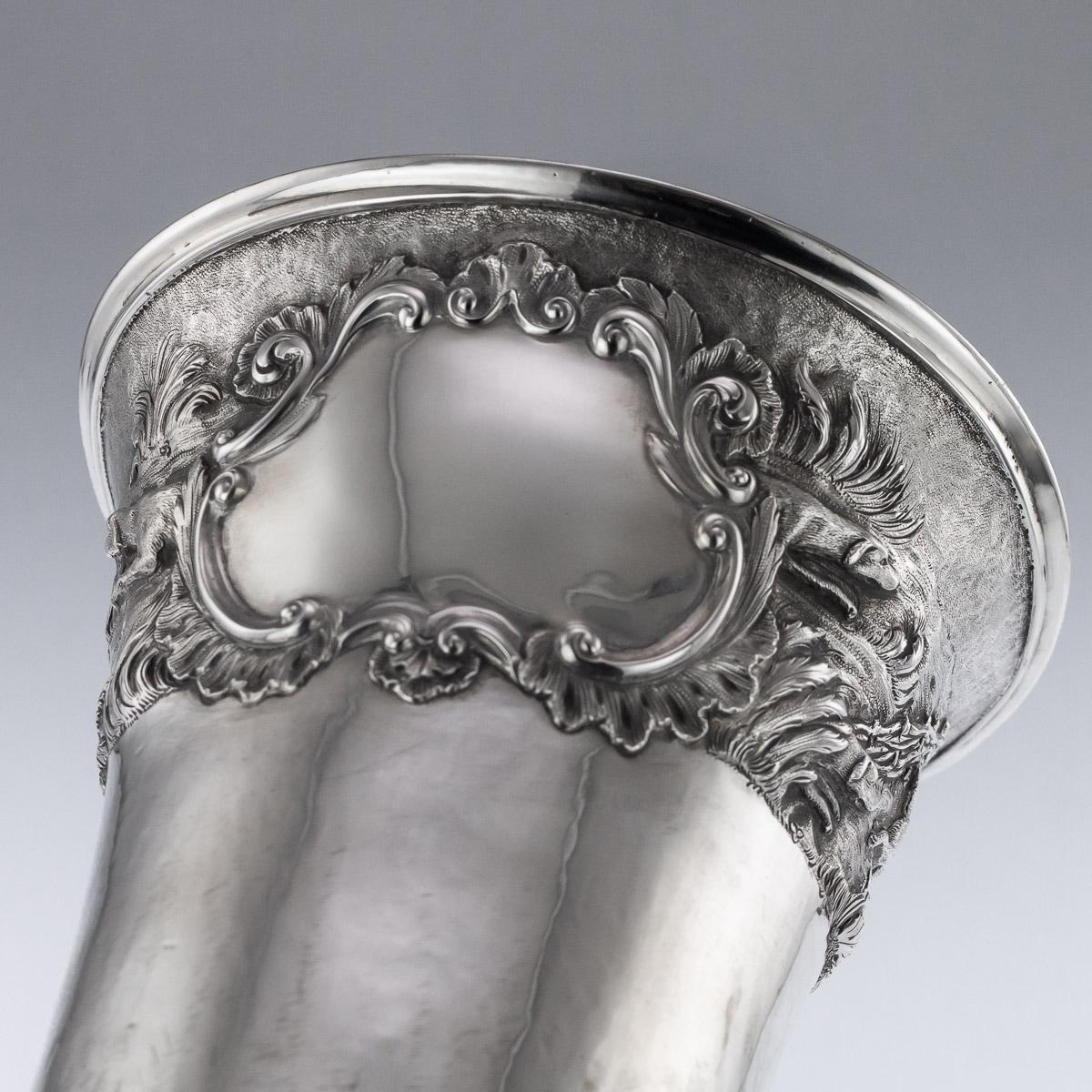 Antique Georgian Solid Silver Fox Stirrup Cup, Reily & Storer, circa 1832 4