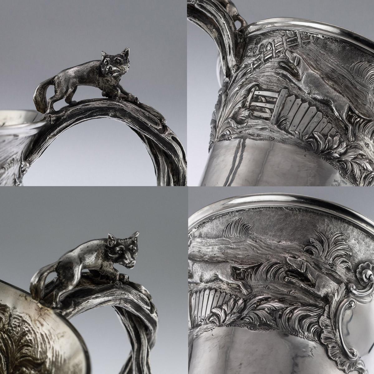 Antique Georgian Solid Silver Fox Stirrup Cup, Reily & Storer, circa 1832 1
