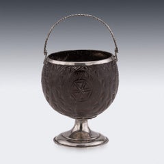Antique 19thC Georgian Solid Silver Mounted Coconut Cup c.1820