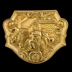 Antique German 18-Karat Solid Gold Decorative Snuff Box, Hanau, circa 1840
