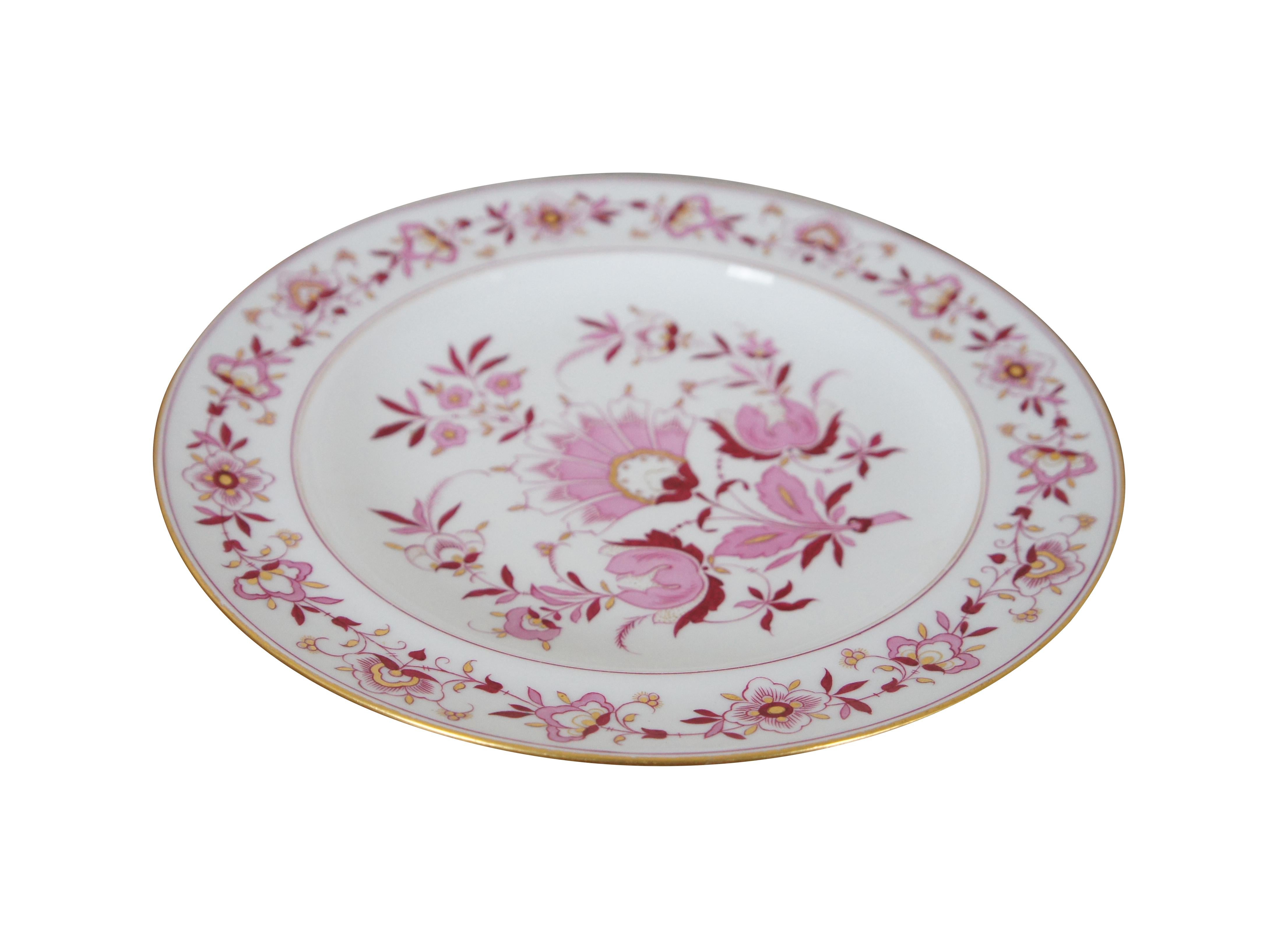 Antique 19thC German Dresden Meissen 1815-1860 Pink Floral Dinner Plate 9