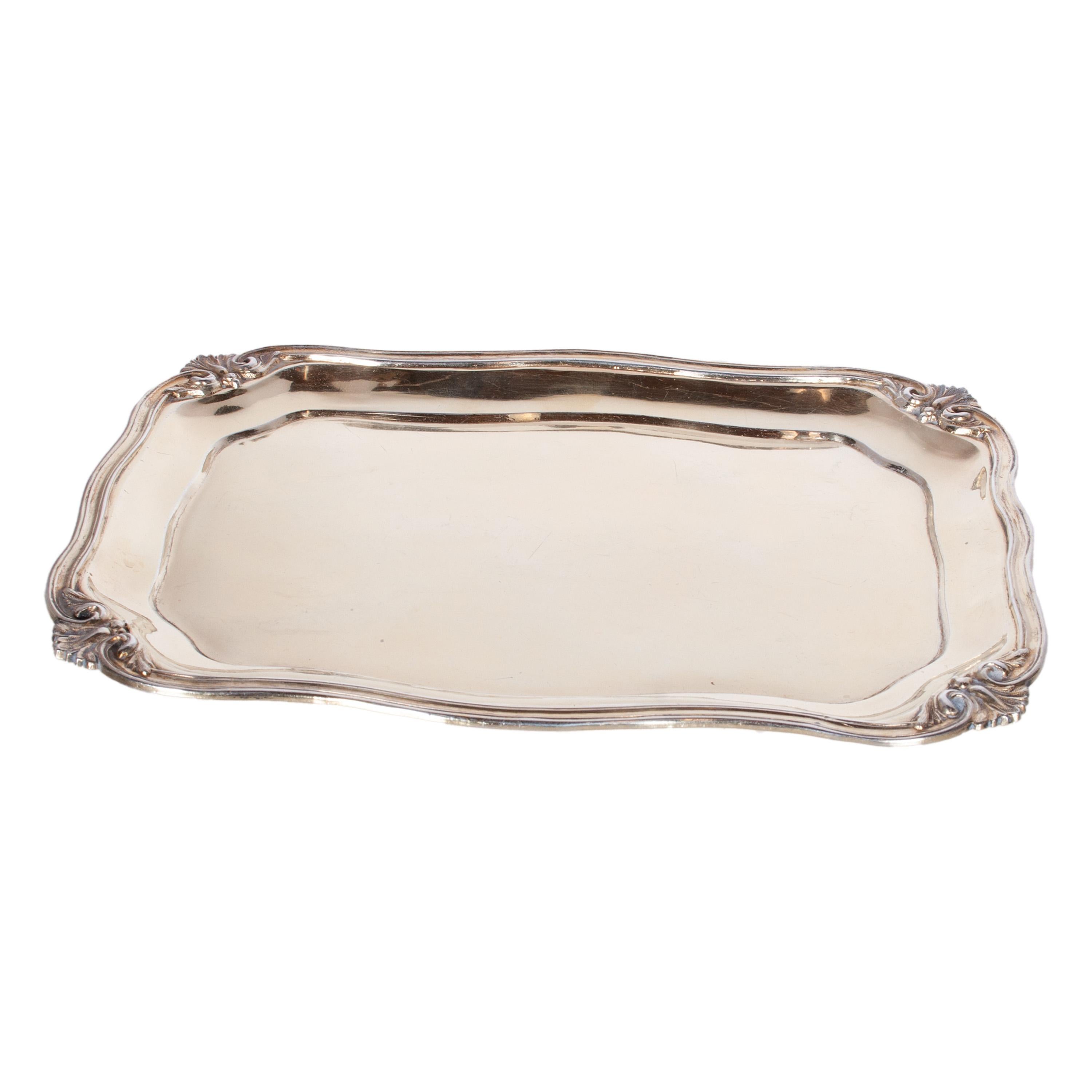 Rococo Revival Antique 19thC Imperial Russian Silver Rococo Tray Adolf Sper St. Petersburg 1845 For Sale