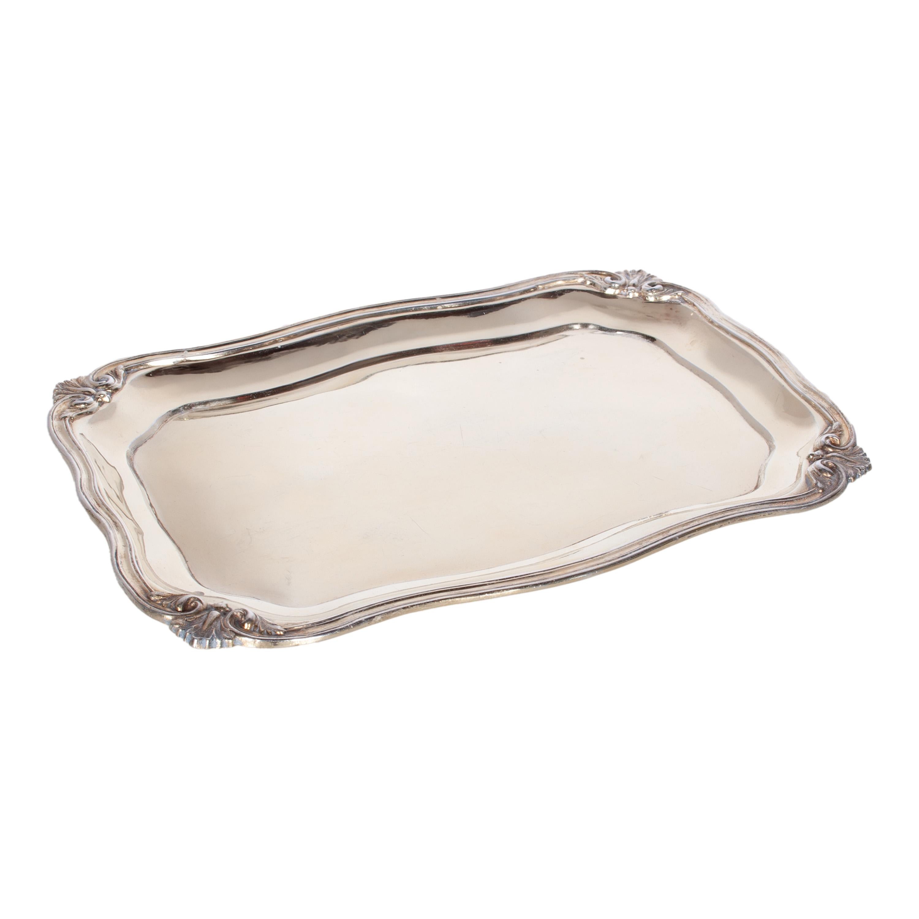 Gilt Antique 19thC Imperial Russian Silver Rococo Tray Adolf Sper St. Petersburg 1845 For Sale