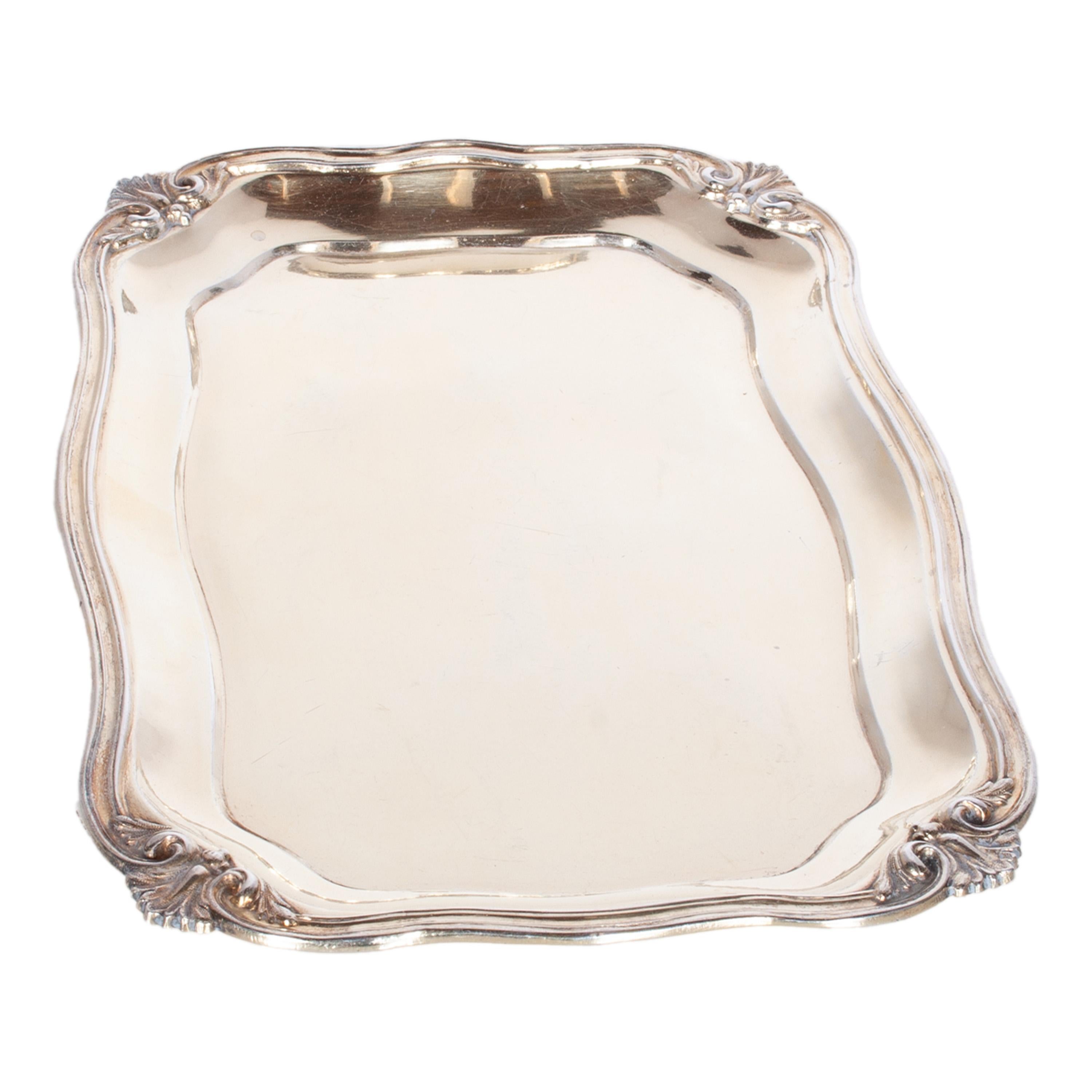 19th Century Antique 19thC Imperial Russian Silver Rococo Tray Adolf Sper St. Petersburg 1845 For Sale