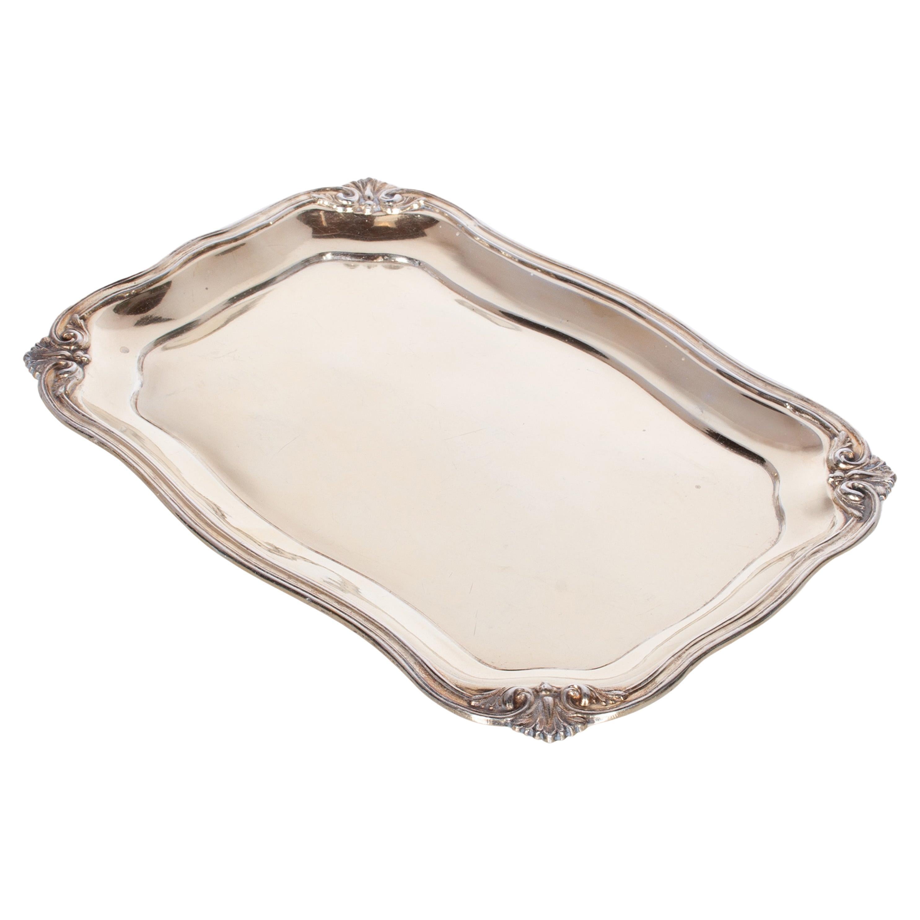 Antique 19thC Imperial Russian Silver Rococo Tray Adolf Sper St. Petersburg 1845 For Sale