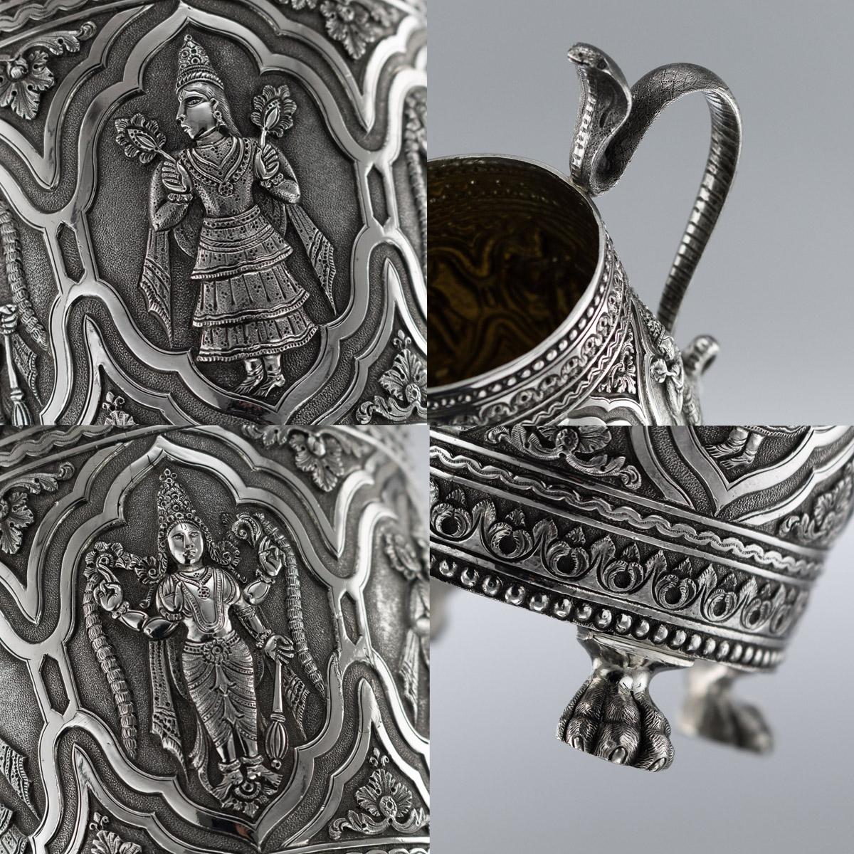 19th Century Indian Solid Silver Tea Set, Cooke and Kelvey, Calcutta, circa 1880 5