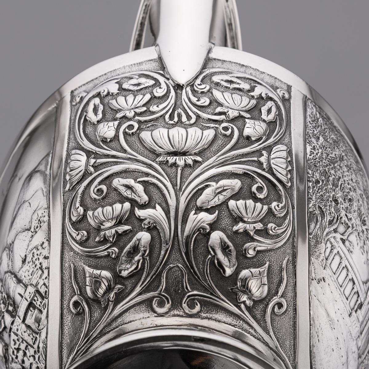Antikes dreiteiliges Teeservice aus massivem Silber im indischen Stil des 19. Jahrhunderts, Reed & Barton um 1900 im Angebot 6