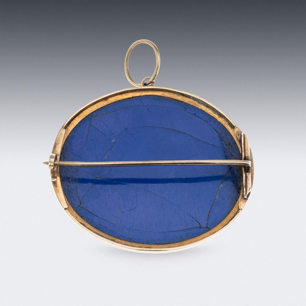 XIXe siècle Broche en micro-mosaïque 