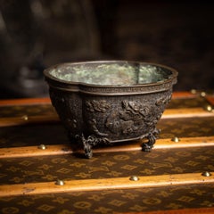 Antique 19thC Japanese Bronze Vessel In The Style Of The 17thC Edo Period