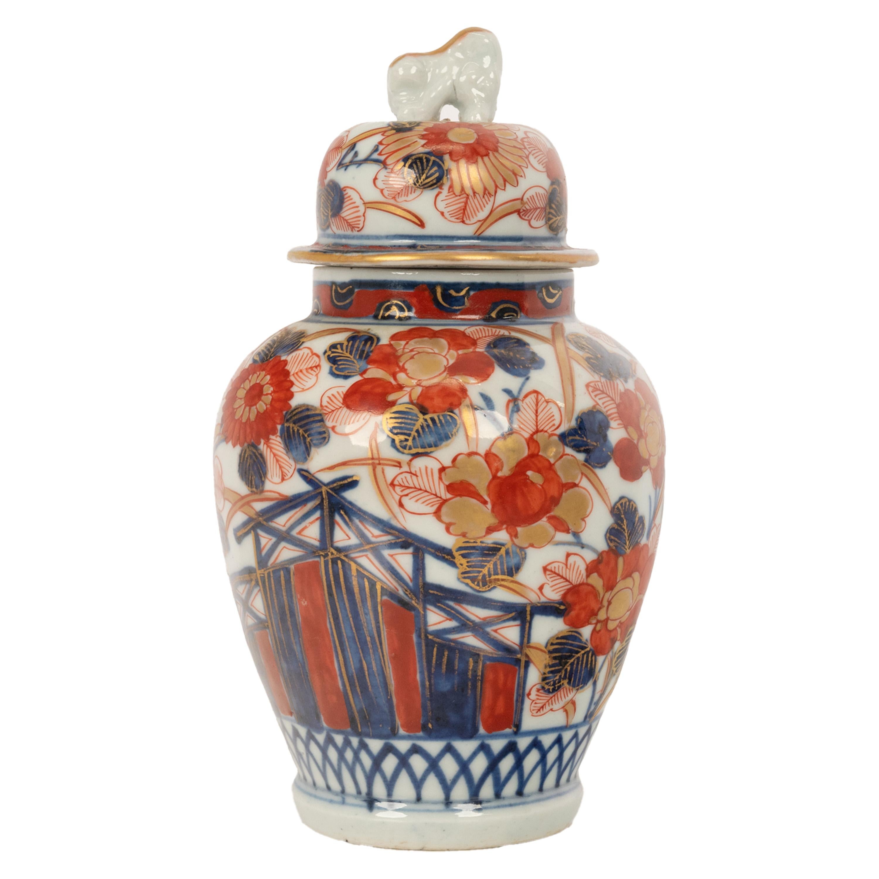 Ancien vase à couvercle Imari en porcelaine japonaise du 19ème siècle, période Meiji, 1890 en vente 6