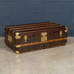 Antique 19thC Louis Vuitton Steamer Trunk In Damier Canvas, France c.1890