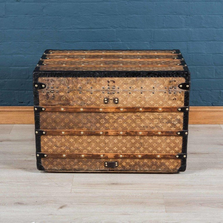 Antique 19th Century Louis Vuitton Trunk in Woven Canvas, Paris, circa 1890 For Sale at 1stdibs