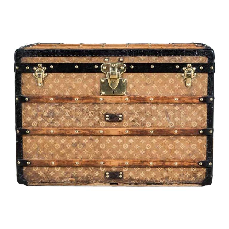Antique 19th Century Louis Vuitton Trunk in Woven Canvas, Paris, circa 1890 For Sale at 1stdibs