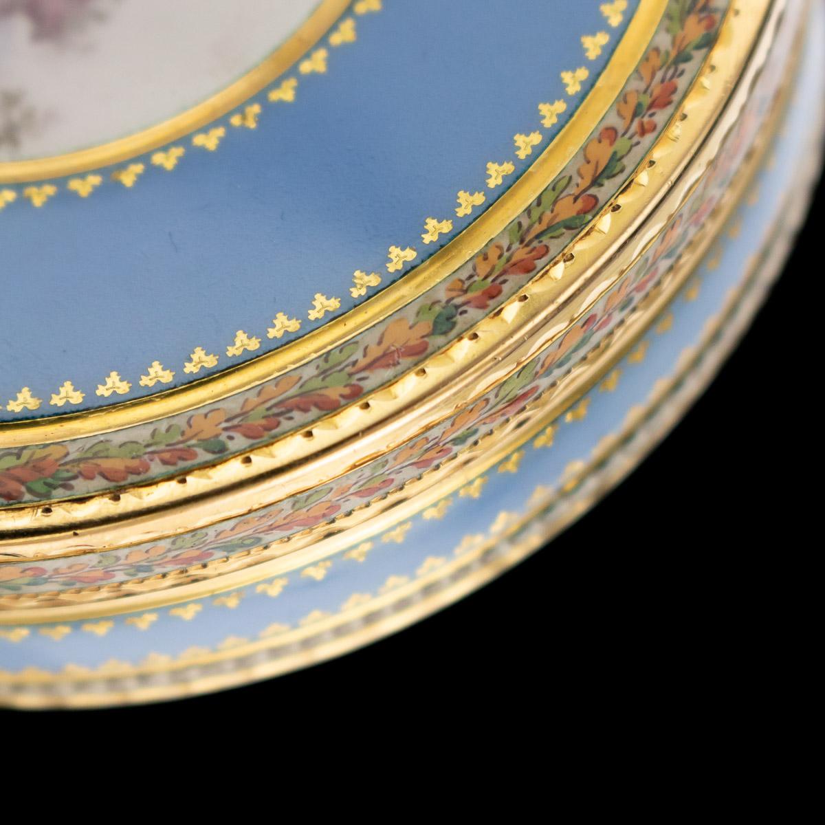 Antique Swiss 18-Karat Gold & Hand Painted Enamel Bonbonniere Box, circa 1800 5