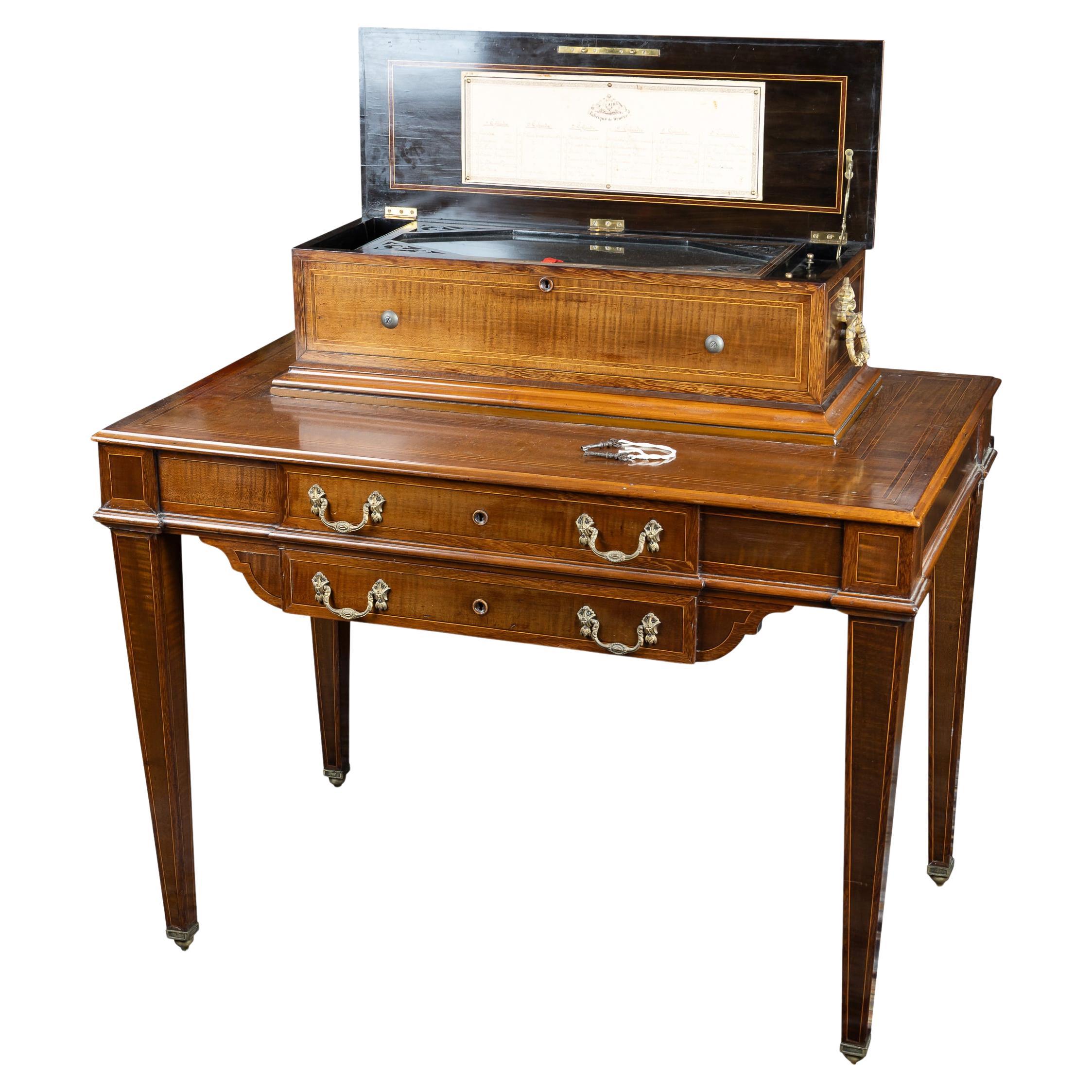 Ancienne boîte à musique à cylindre de fabrication suisse du 19ème siècle par Lecoultre Frères de Genève c.1880 en vente