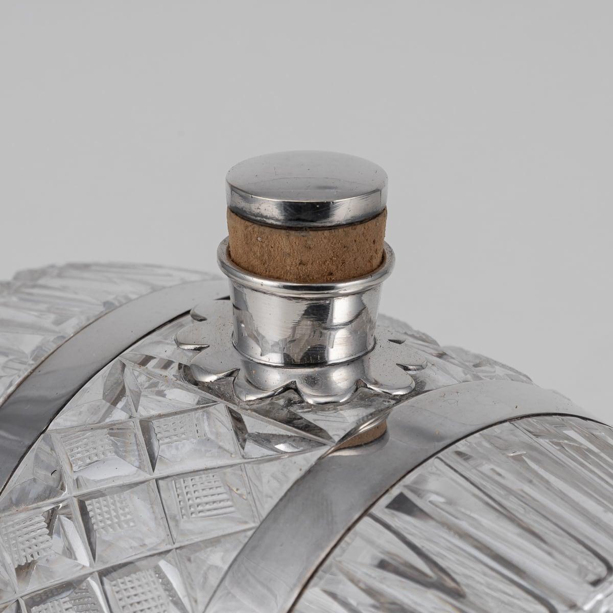 Antiguo barril victoriano del siglo XIX, chapado en plata y vidrio, Mappin & Webb c1890 en venta 5