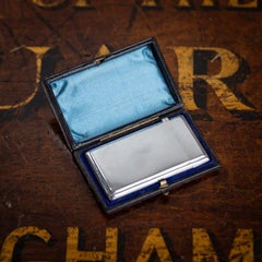 Antique 19Thc Victorian Solid Silver Card Case, Birmingham c.1883
