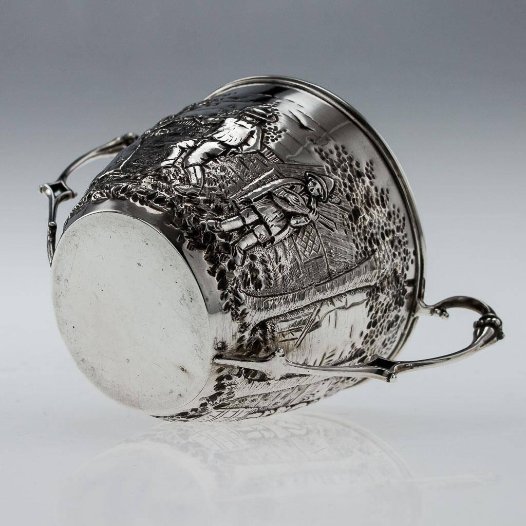 Antique 19th Century Victorian Solid Silver Christening Set, circa 1872-1886 4