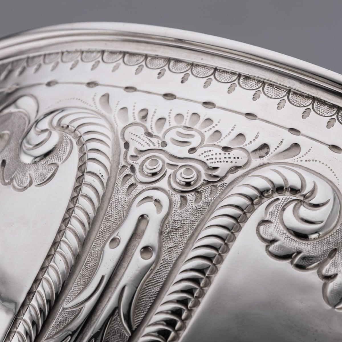 Antique 19thC Victorian Solid Silver Large Monteith Bowl, Charles Harris c.1896 1