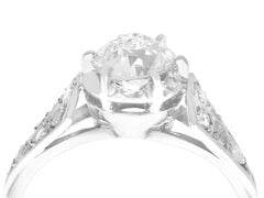 Antique 1 Carat Diamond and Platinum Solitaire Engagement Ring