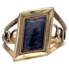 Antiker Sentimental Hair-Ring aus 9 Karat Goldglas, 1. Jahrhundert, 19. Jahrhundert, Sentimental   