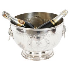 Antique "1st Lancashire Rifle" Silver Plated Wine Cooler Elkington 19th Century