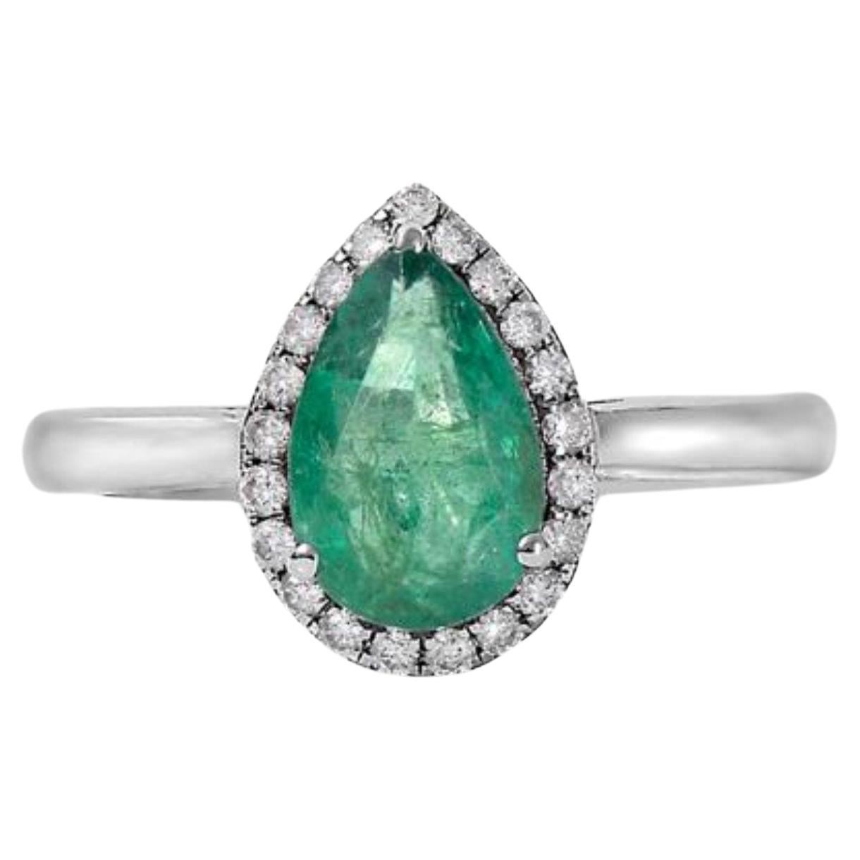 Antique Emerald Diamond Ring at 1stDibs