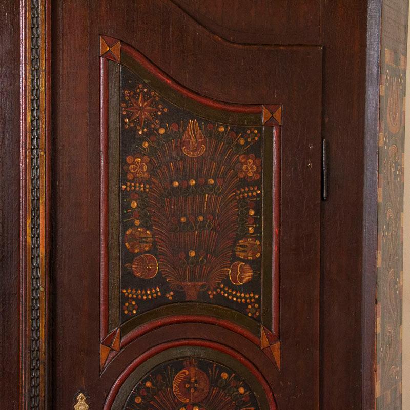 Antique 2-Door Hungarian Armoire with Original Folk Art Paint 7