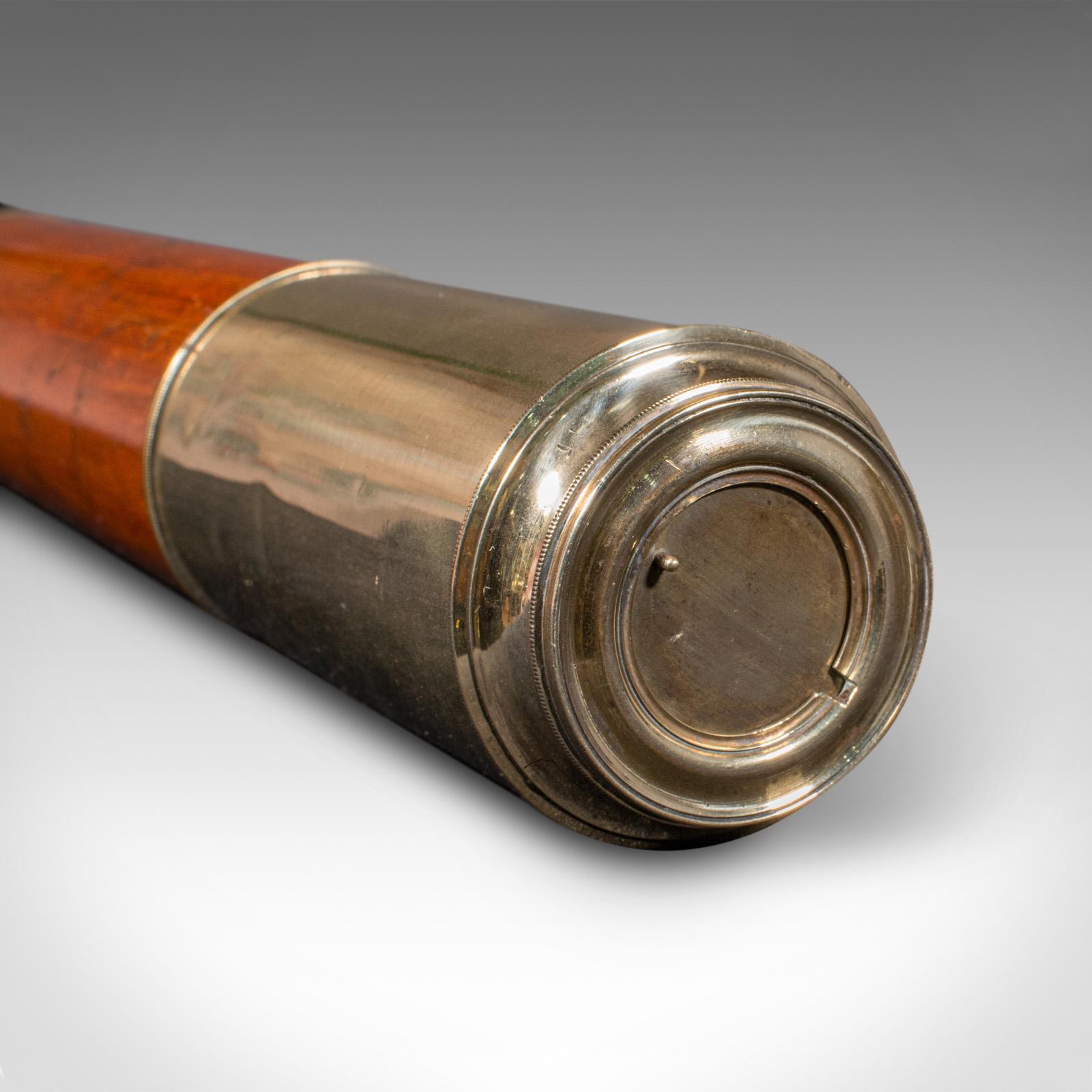 Inizio XIX secolo Antico Telescopio a 2 estrazioni, Inglese, Marittimo, Diurno o notturno, Richardson, Regency in vendita