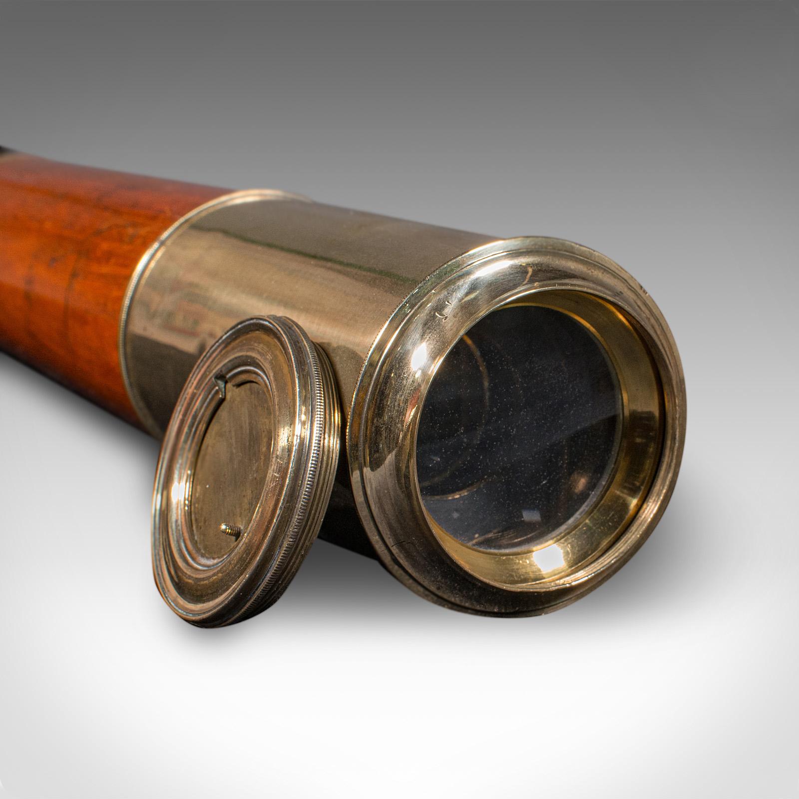 Ottone Antico Telescopio a 2 estrazioni, Inglese, Marittimo, Diurno o notturno, Richardson, Regency in vendita