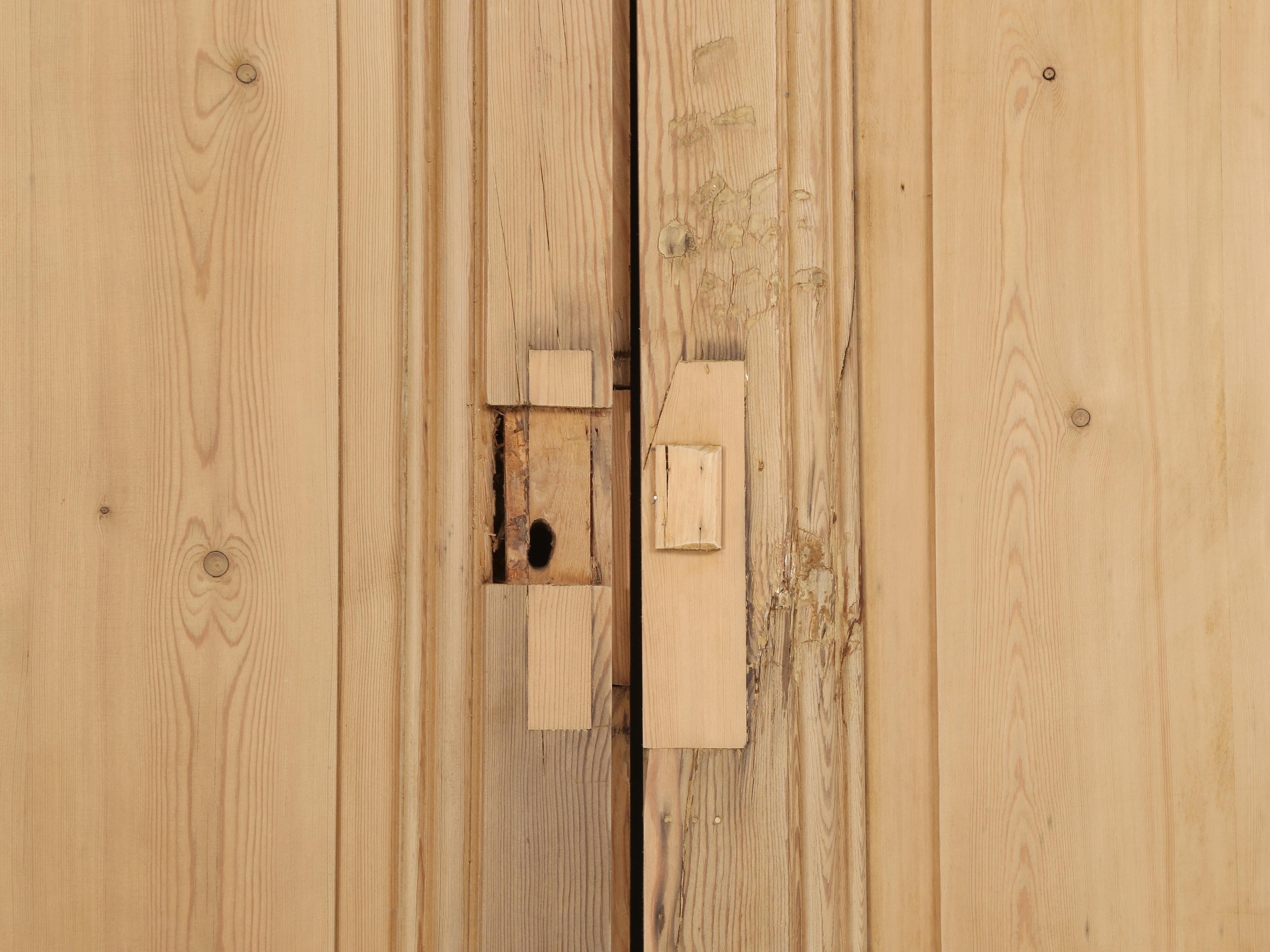 Antique '2' Pairs of French Doors From Toulouse Region Stripped to Raw Wood 9