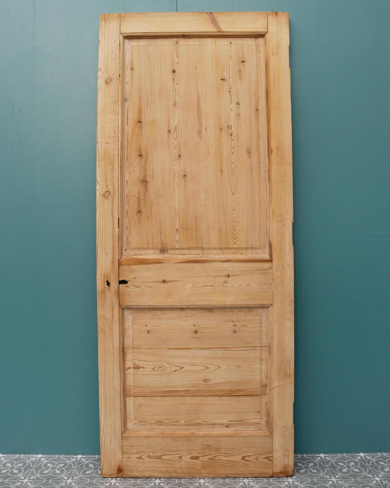 Wood Antique 2-Panel English Pine Internal Door For Sale