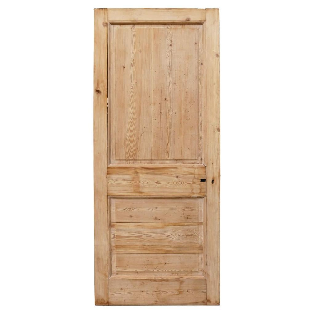 Antique 2-Panel English Pine Internal Door For Sale