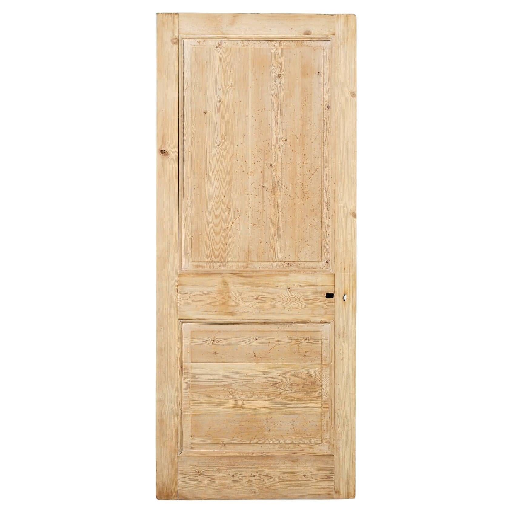 Porta interna antica a 2 pannelli in pino inglese in vendita
