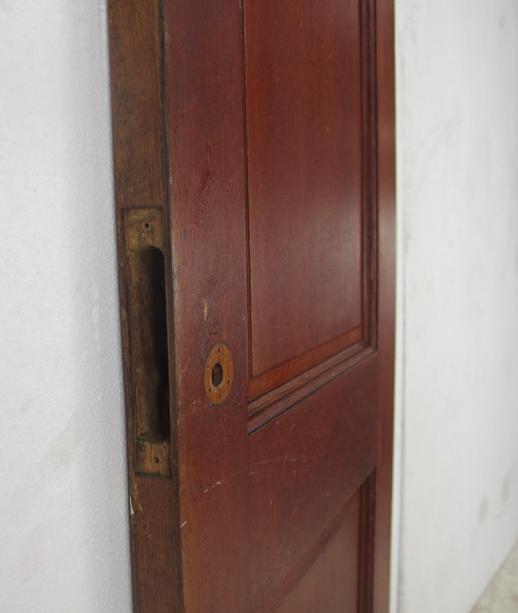 Antique 2 Panel Quarter Sawn Oak Door in a Dark Tone 1