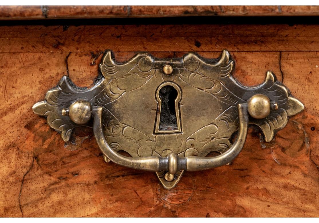 Antique 2 Piece English Burl Bookcase Cabinet - Circa 1730 -1750 For Restoration For Sale 13